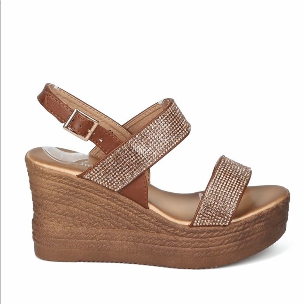 💥Refresh Rhinestone Embellished Wedge Sandals - Picture 6 of 12